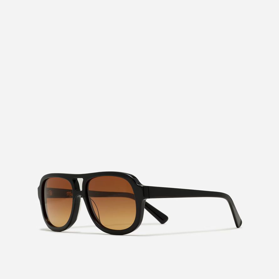 madewell logaan aviator sonnenbrille frauen schwarz