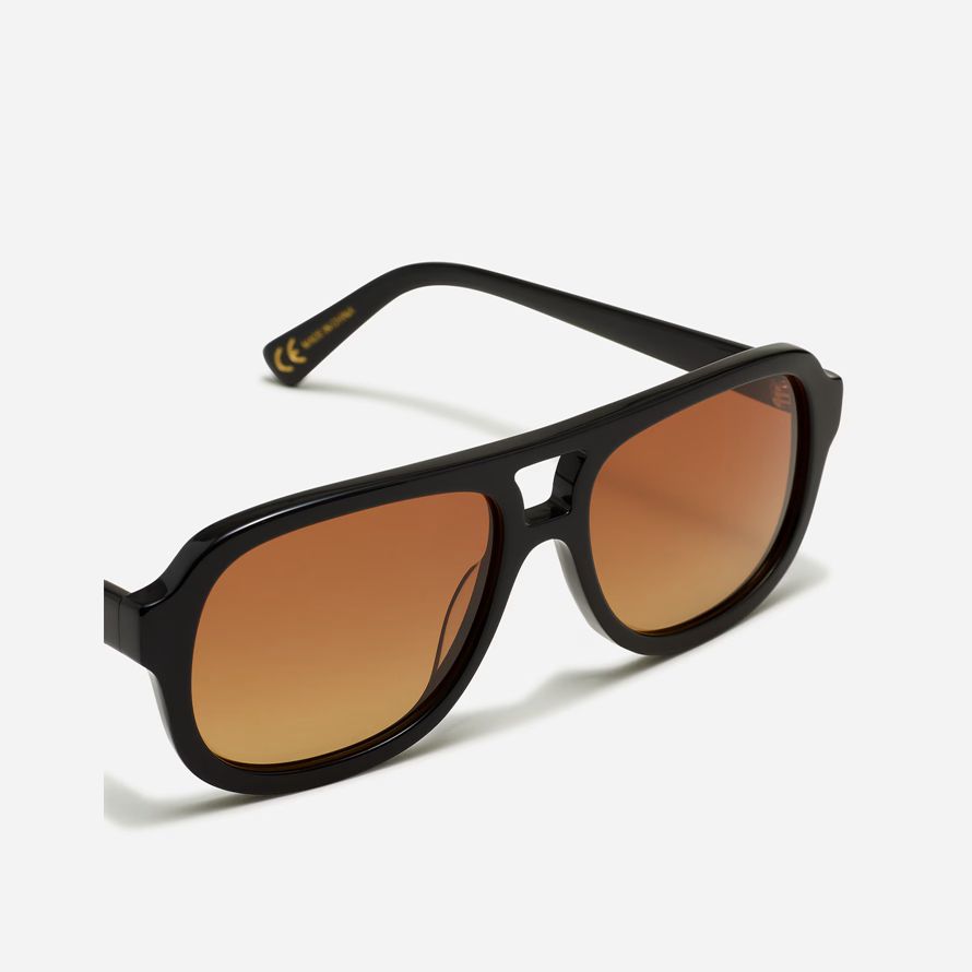 madewell logaan aviator sonnenbrille frauen schwarz