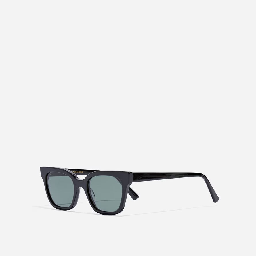 madewell pierport damen sonnenbrille schwarz