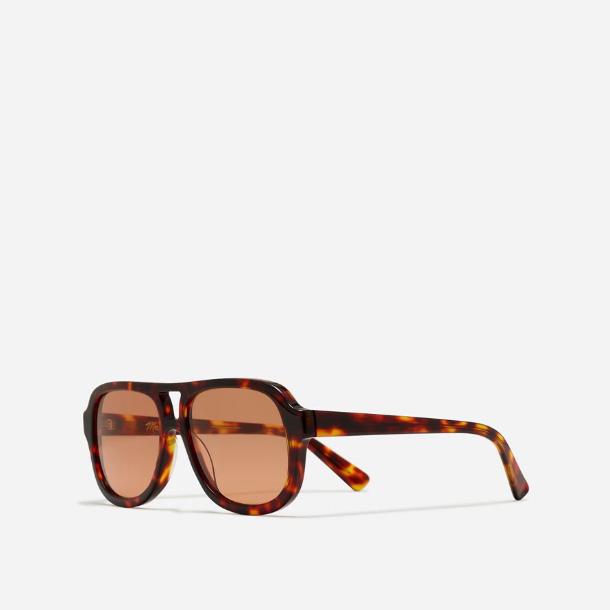 dunkelbraun damen madewell logaan aviator sonnenbrille