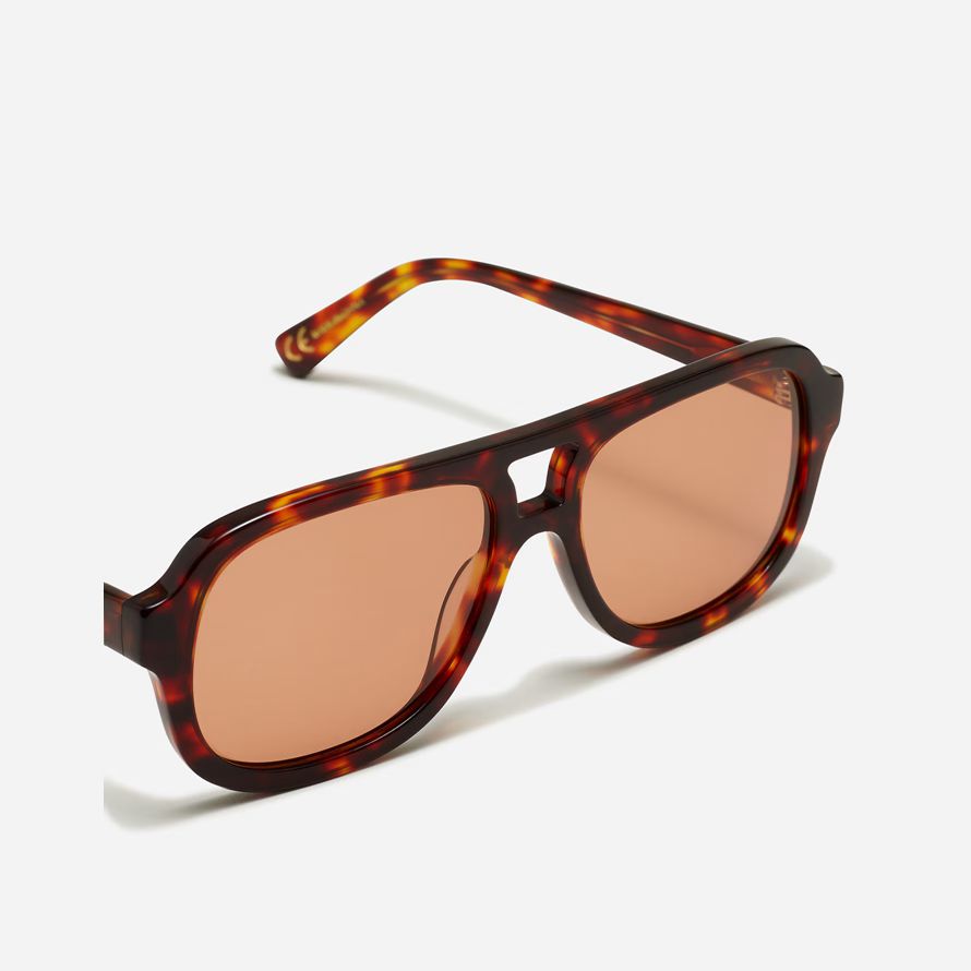 dunkelbraun damen madewell logaan aviator sonnenbrille
