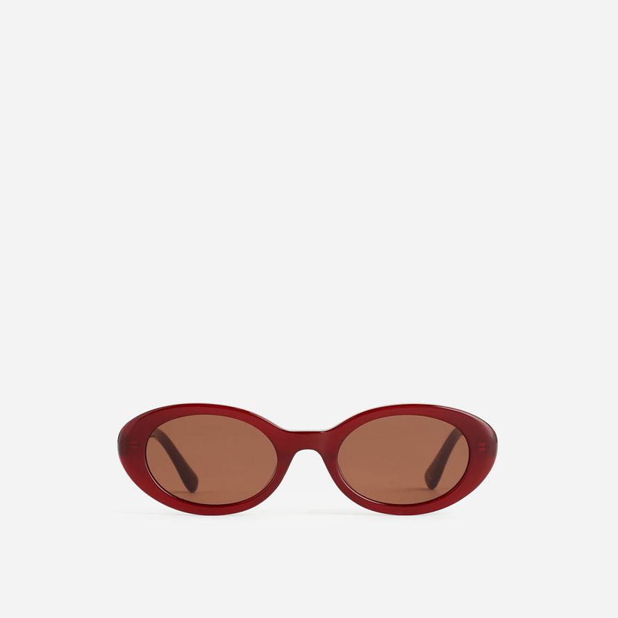damen madewell russell oval sonnenbrille burgund