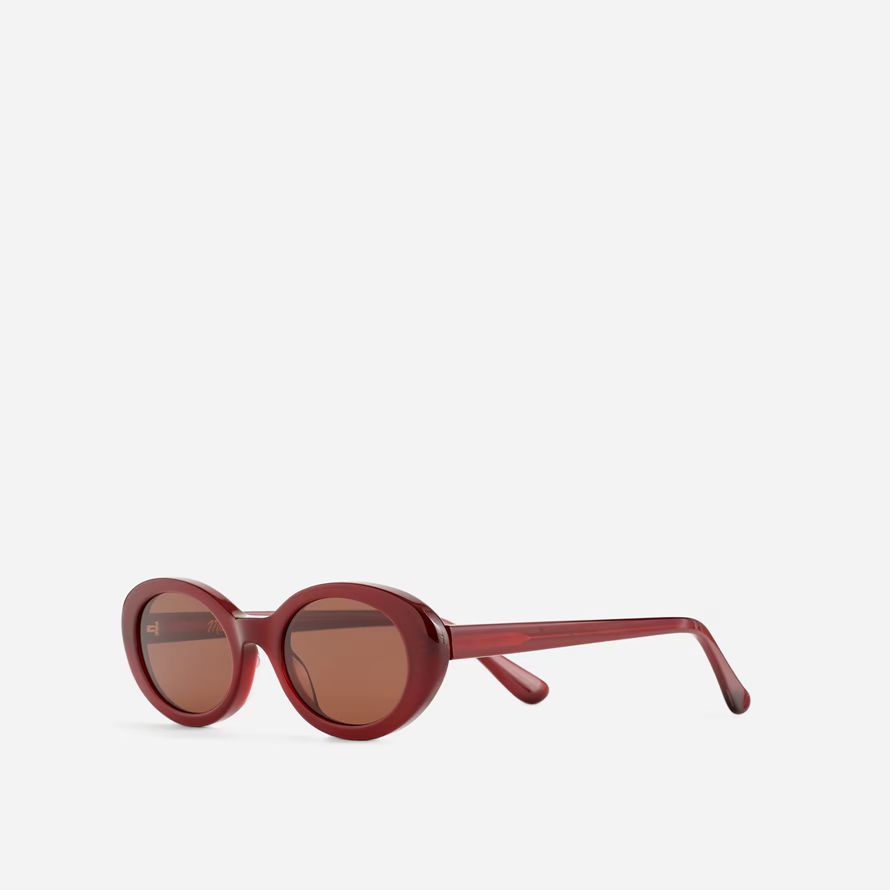 damen madewell russell oval sonnenbrille burgund