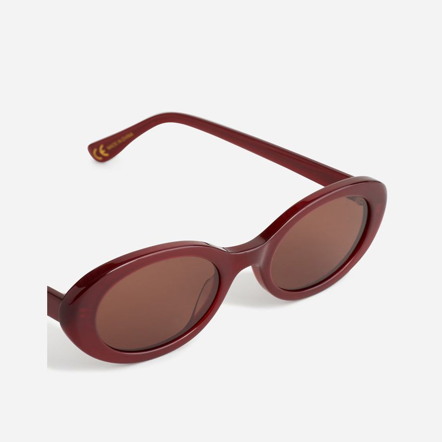 damen madewell russell oval sonnenbrille burgund