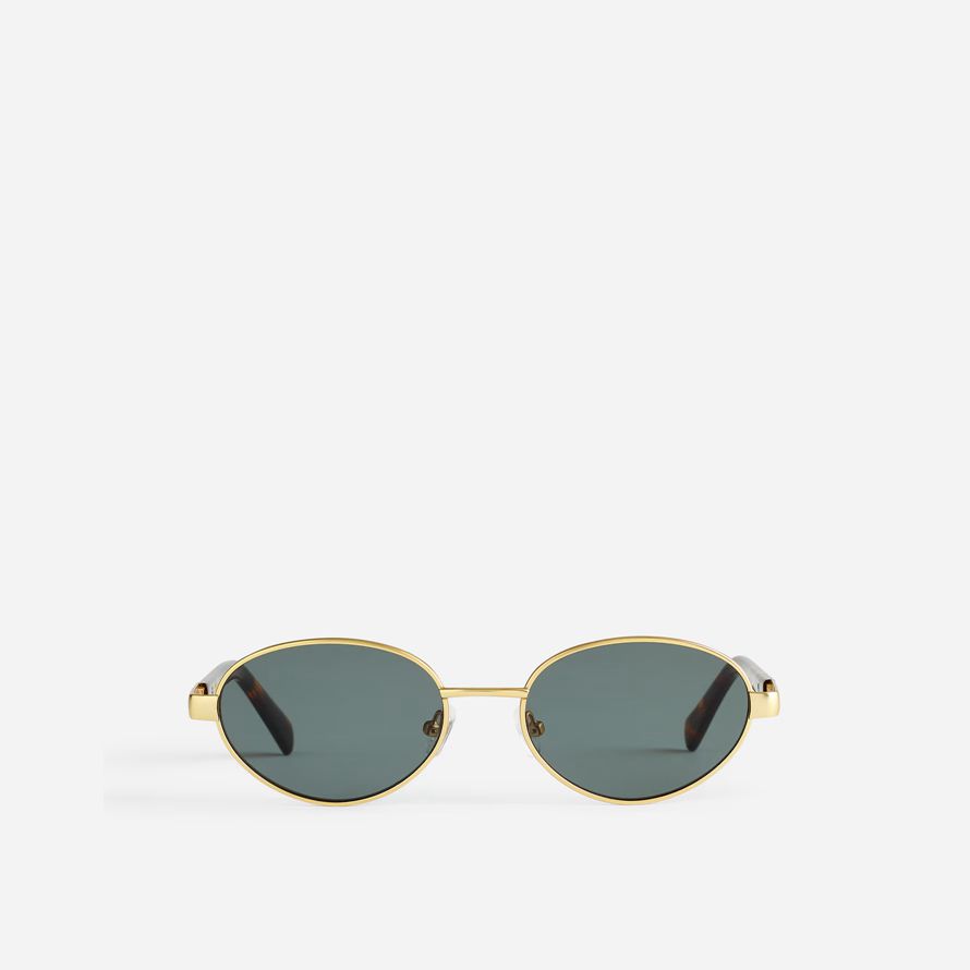 damen madewell wire frame oval sunglasses dark green