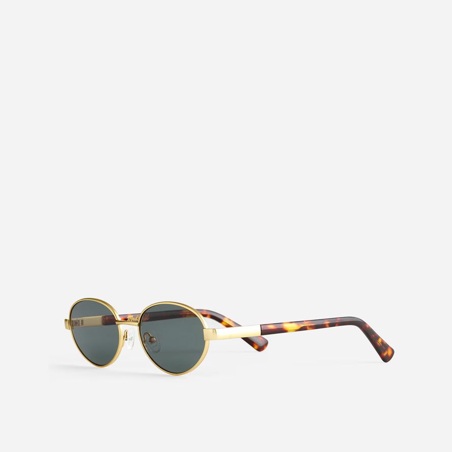 damen madewell wire frame oval sunglasses dark green