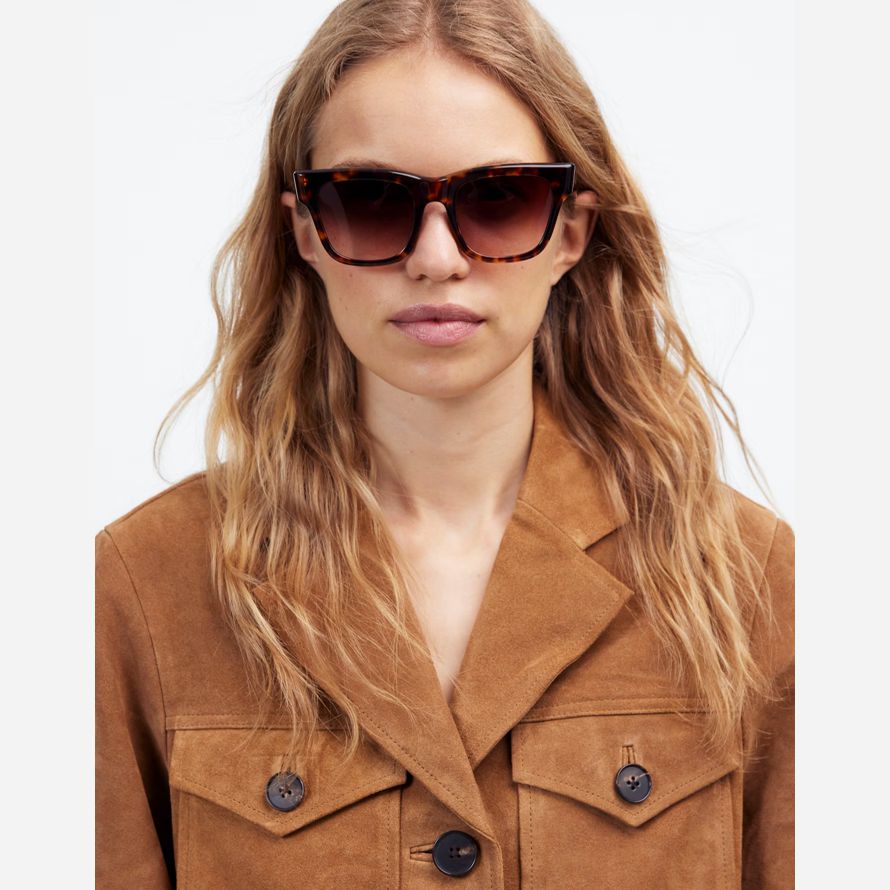 braun damen madewell Übergroße klobige sonnenbrille