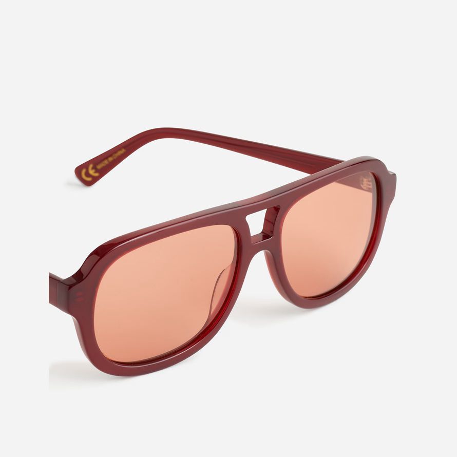 dark red womens madewell logaan aviator sonnenbrille