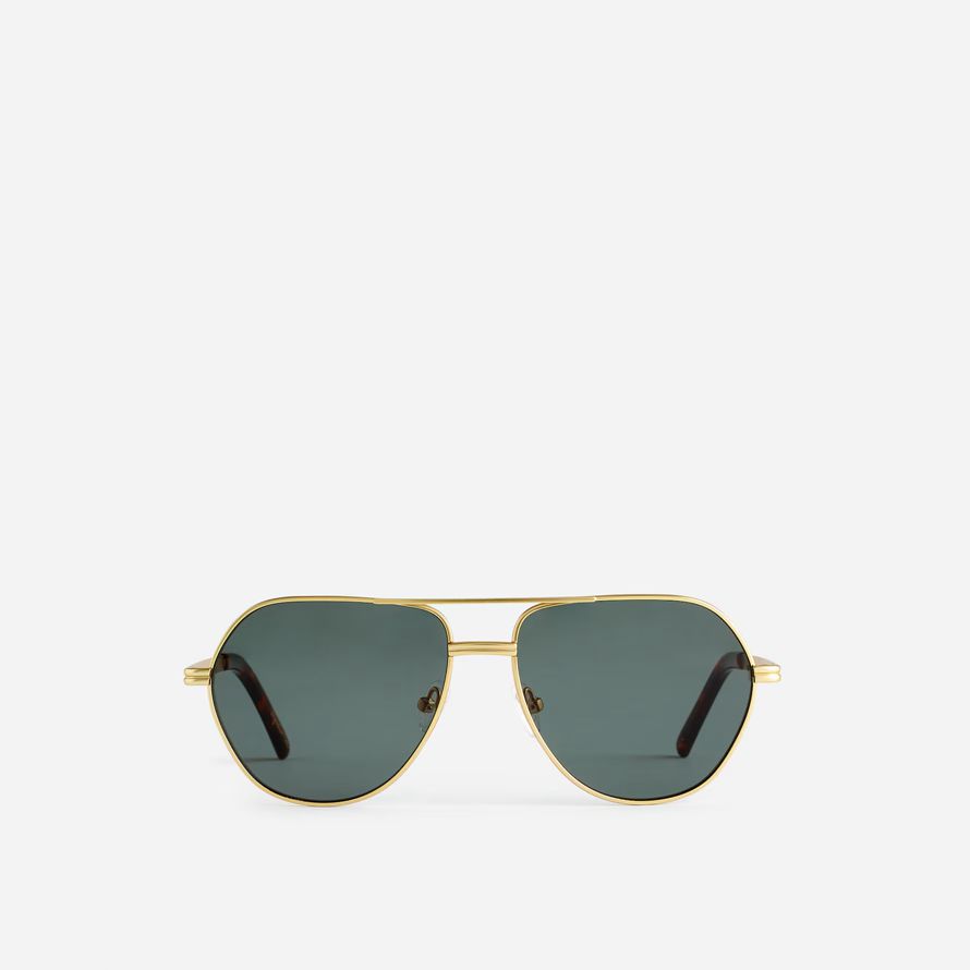 madewell metallrahmen aviator sonnenbrille frauen dark green