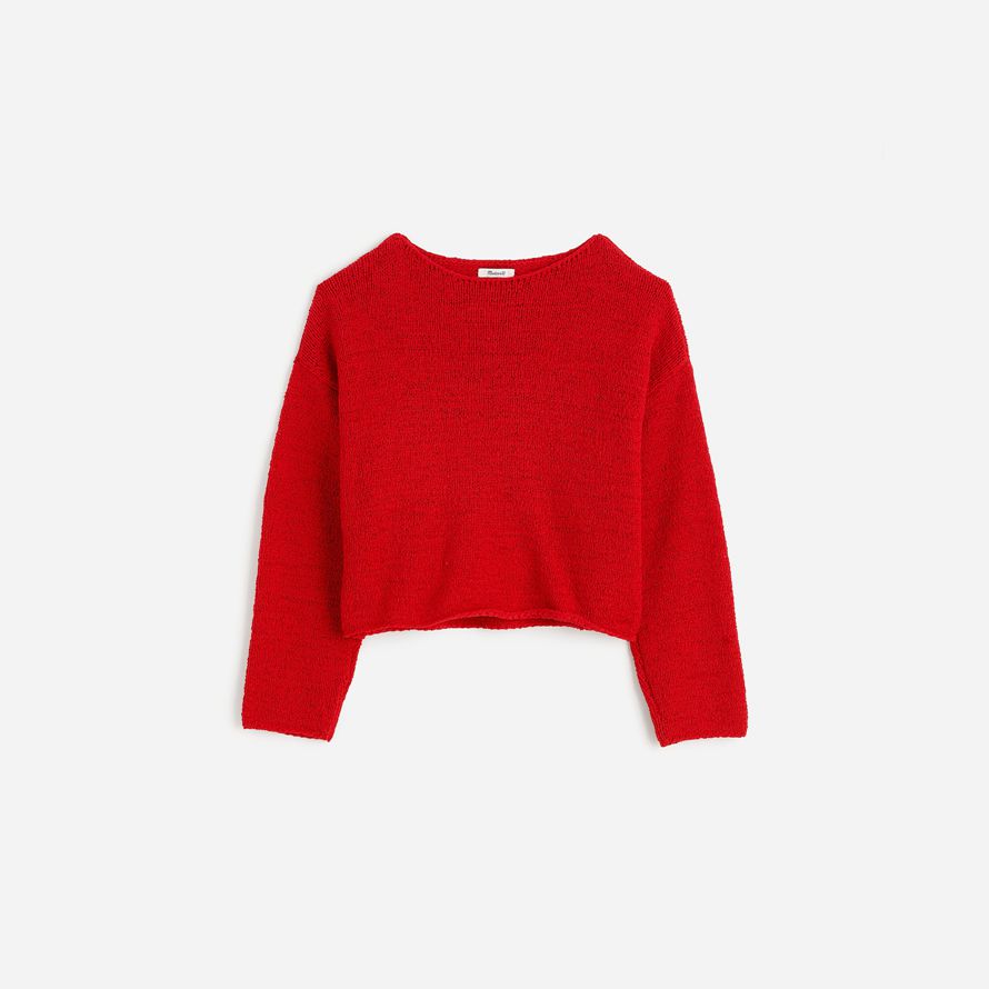 madewell boatneck pullover womens pullover rot