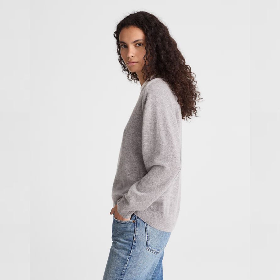 grau damen madewell cashmere v-neck sweater
