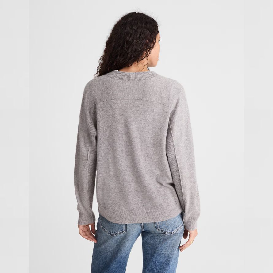 grau damen madewell cashmere v-neck sweater