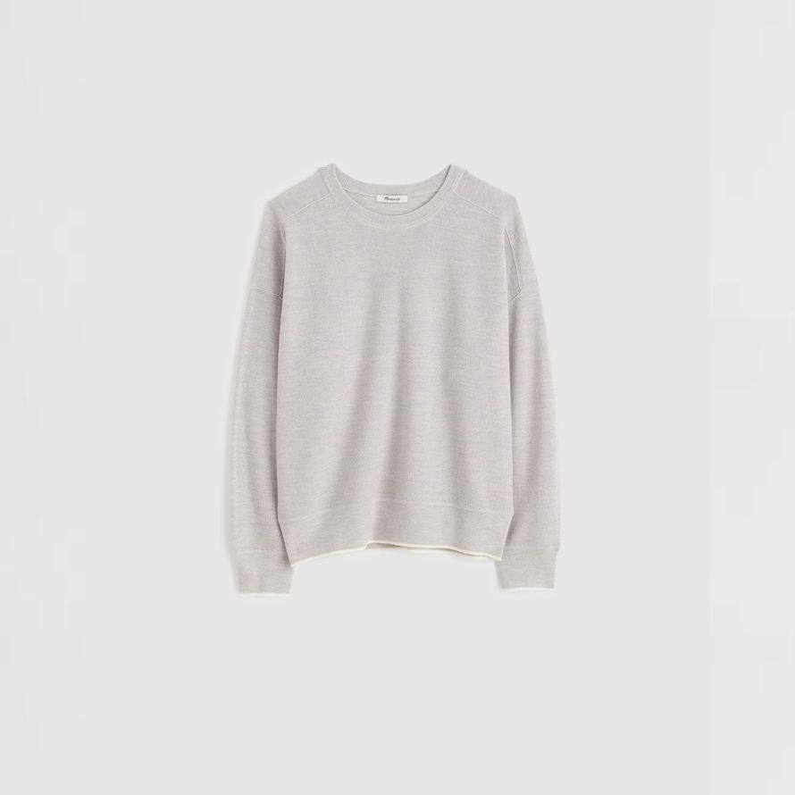 madewell merino wolle pullover womens pullover grau