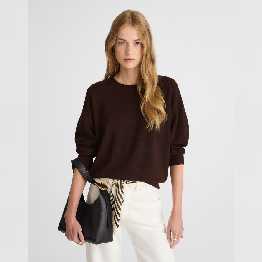 madewell merino wolle pullover womens pullover dunkelbraun