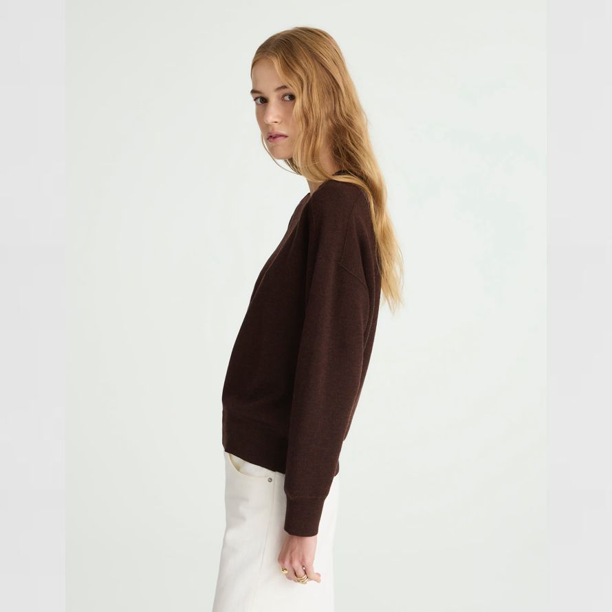 madewell merino wolle pullover womens pullover dunkelbraun