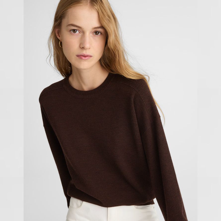 madewell merino wolle pullover womens pullover dunkelbraun