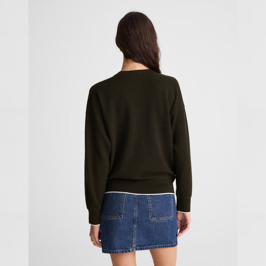 damen madewell merino wolle pullover pullover dark olive