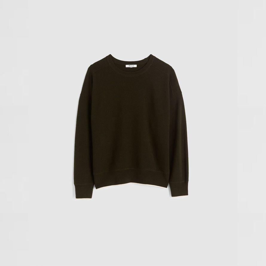 damen madewell merino wolle pullover pullover dark olive