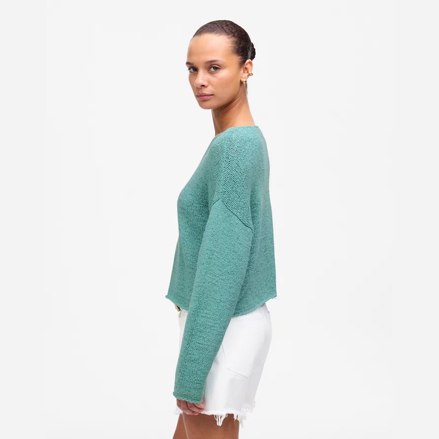 madewell boatneck pullover womens pullover türkis