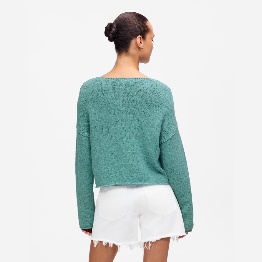 madewell boatneck pullover womens pullover türkis