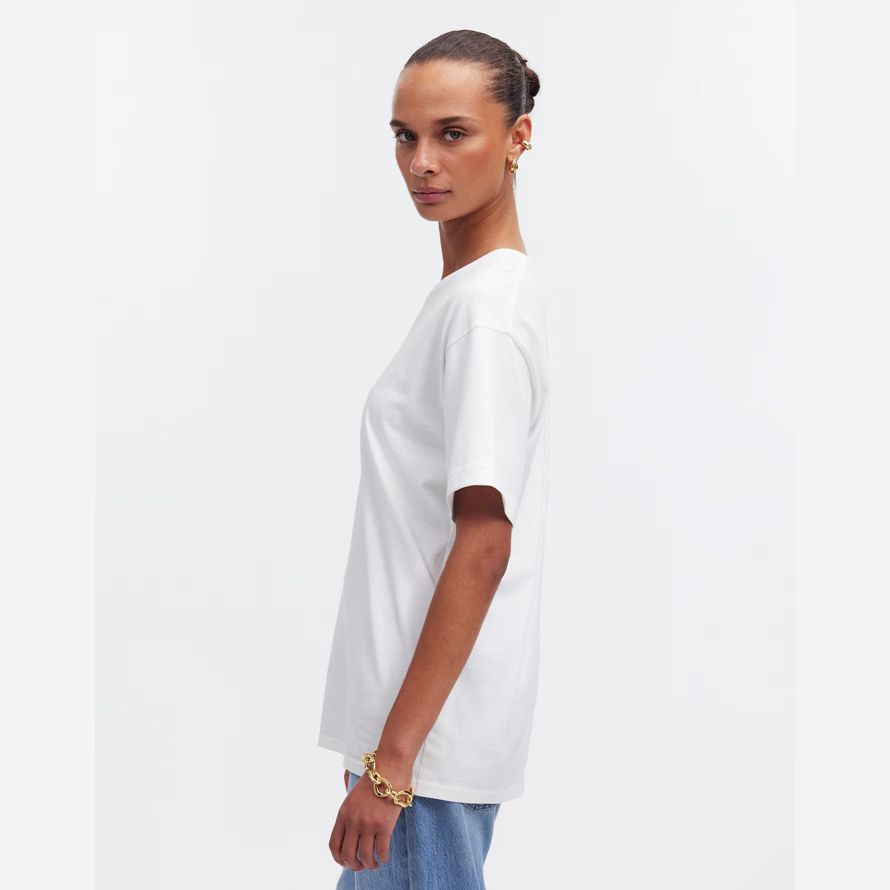 weiß damen madewell baumwolle entspannt Übergroßen t-shirts