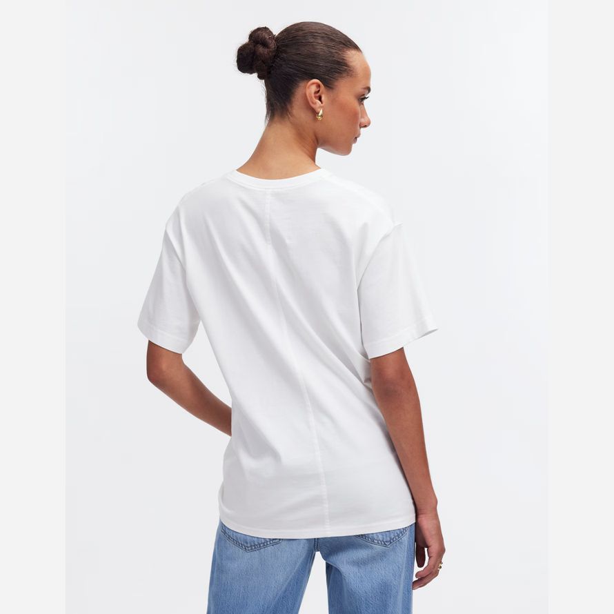 weiß damen madewell baumwolle entspannt Übergroßen t-shirts