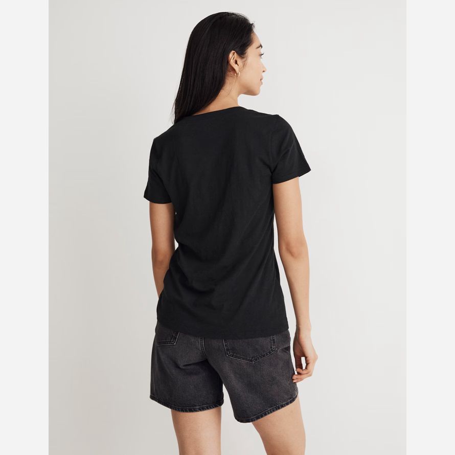 schwarz madewell whisper cotton v-neck womens t-shirts