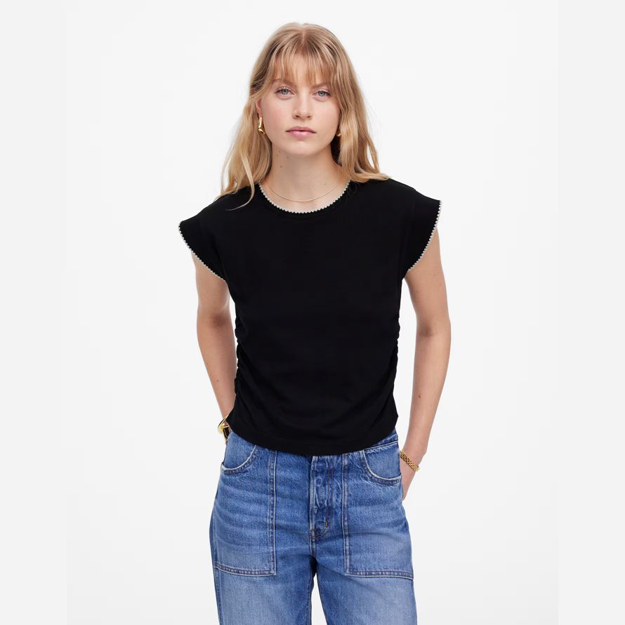 schwarz madewell seite-cinch-muskel-womens t-shirts