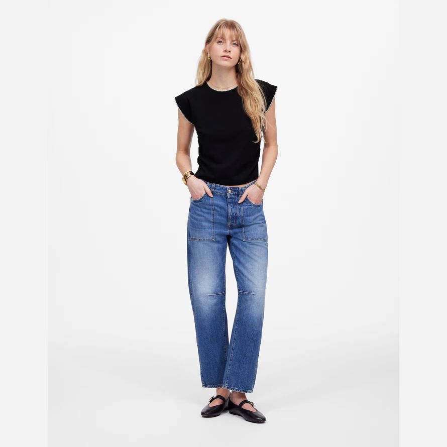 schwarz madewell seite-cinch-muskel-womens t-shirts