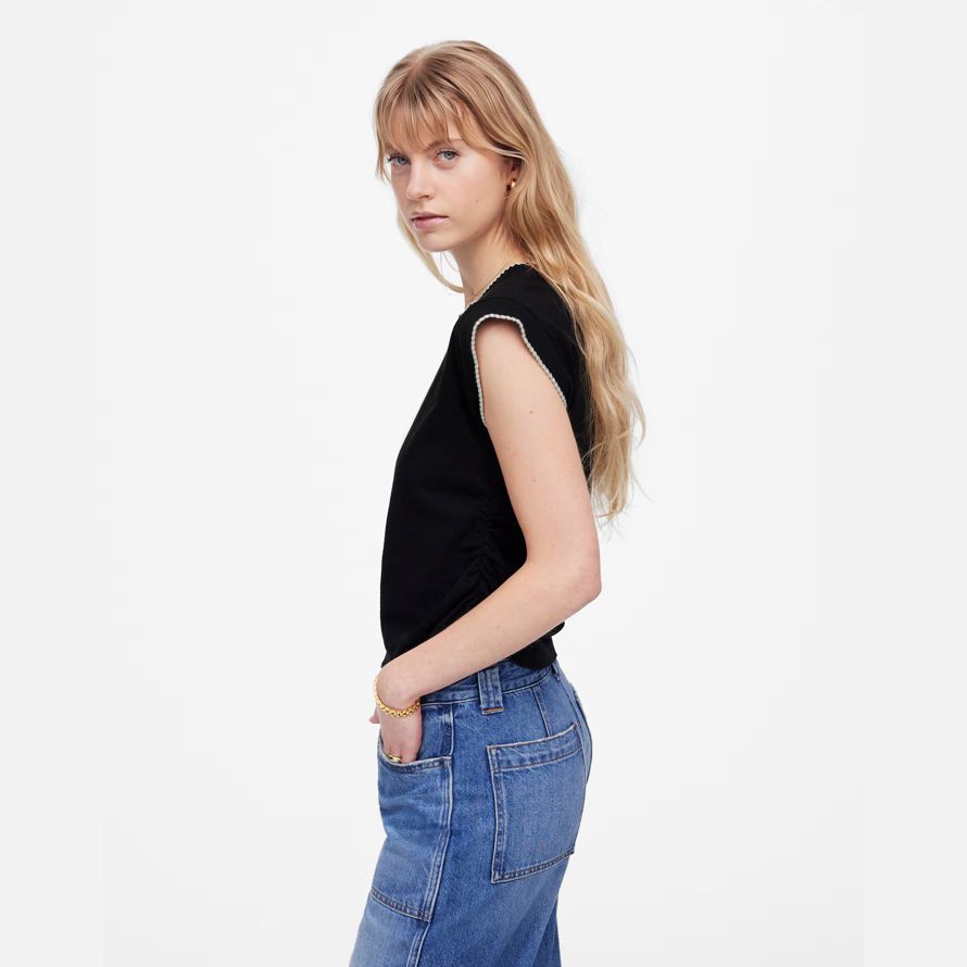schwarz madewell seite-cinch-muskel-womens t-shirts