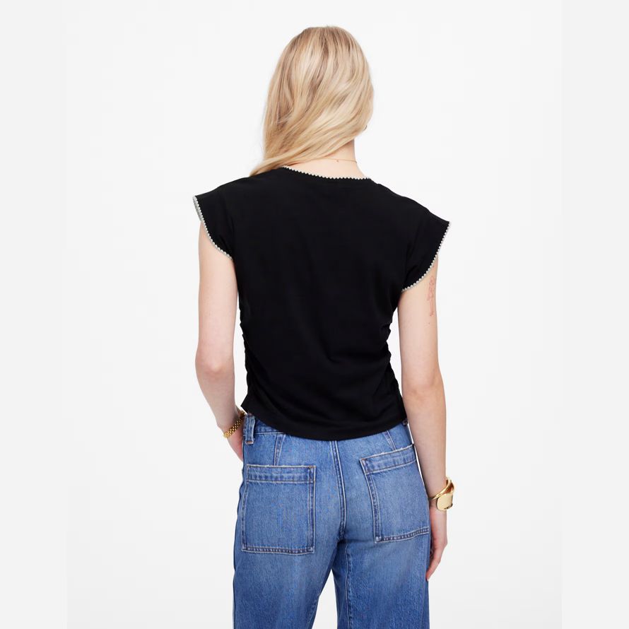 schwarz madewell seite-cinch-muskel-womens t-shirts