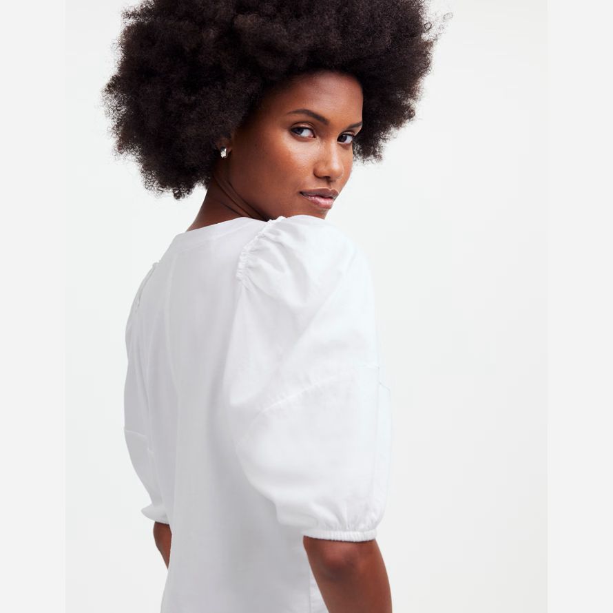 damen madewell puff-sleeve t-shirts white