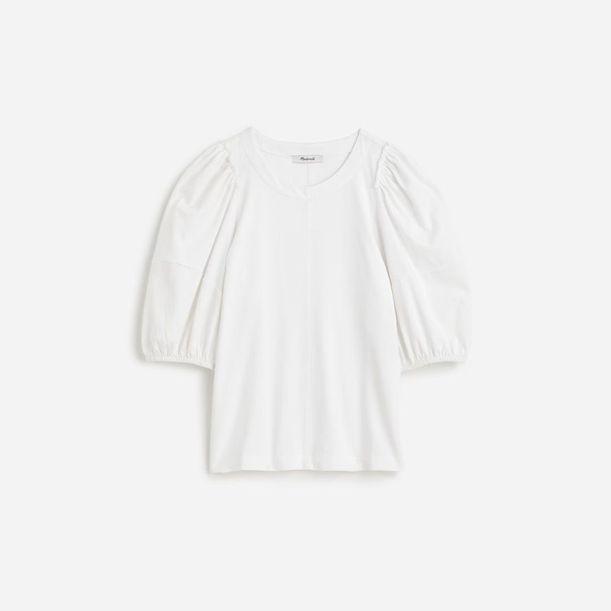 damen madewell puff-sleeve t-shirts white