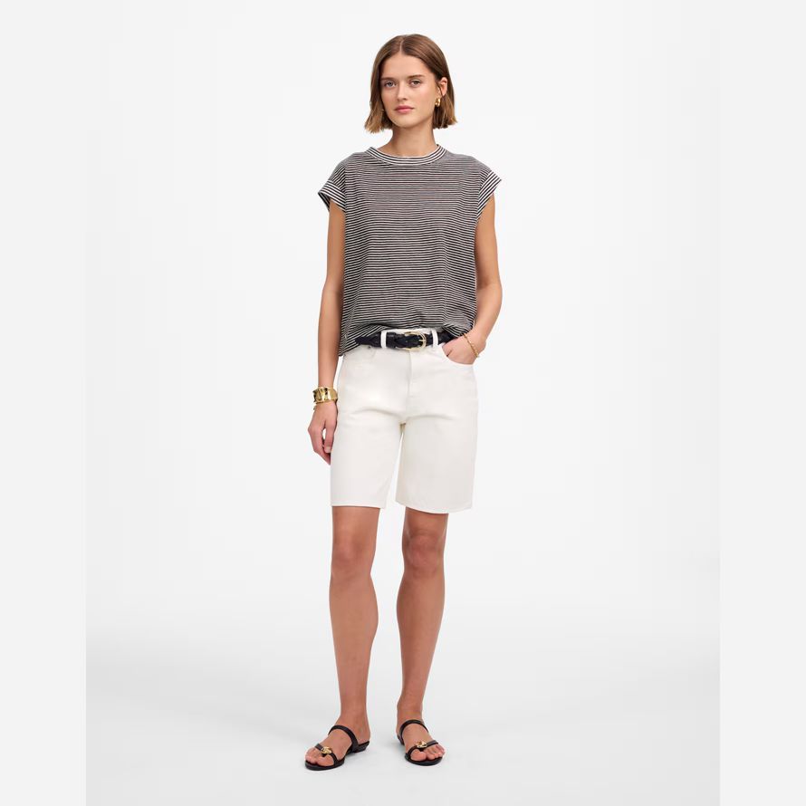 madewell boxy muskel frauen t-shirts schwarz weiß