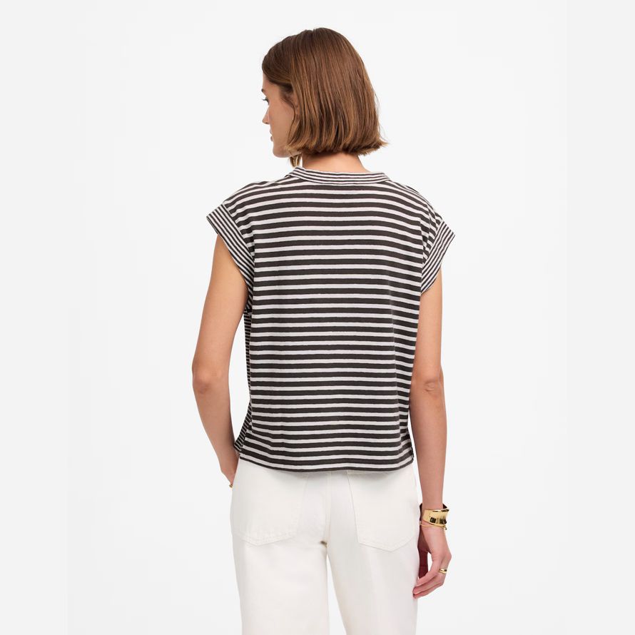madewell boxy muskel frauen t-shirts schwarz weiß