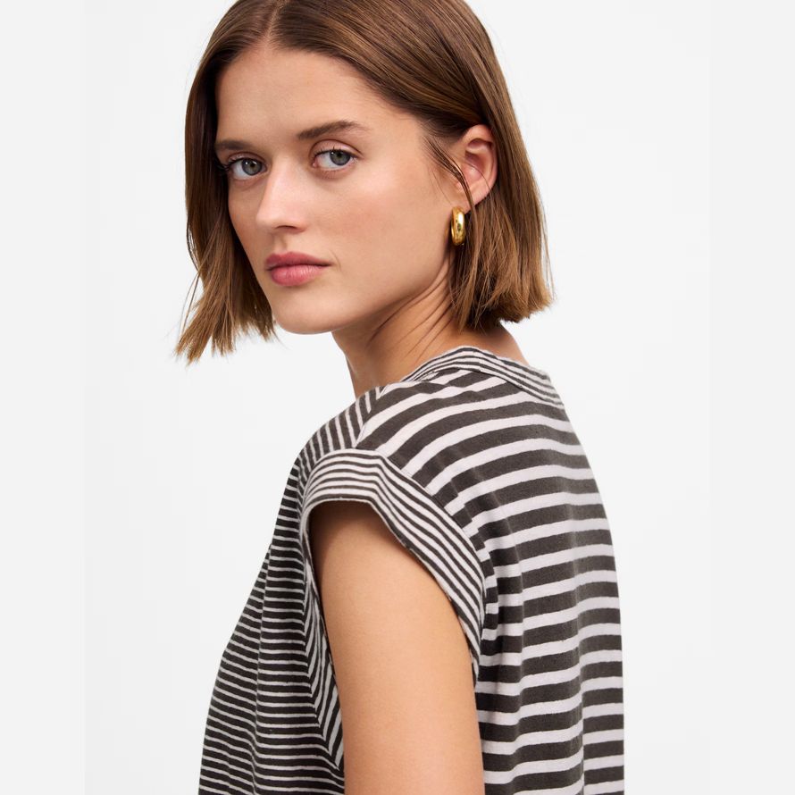 madewell boxy muskel frauen t-shirts schwarz weiß