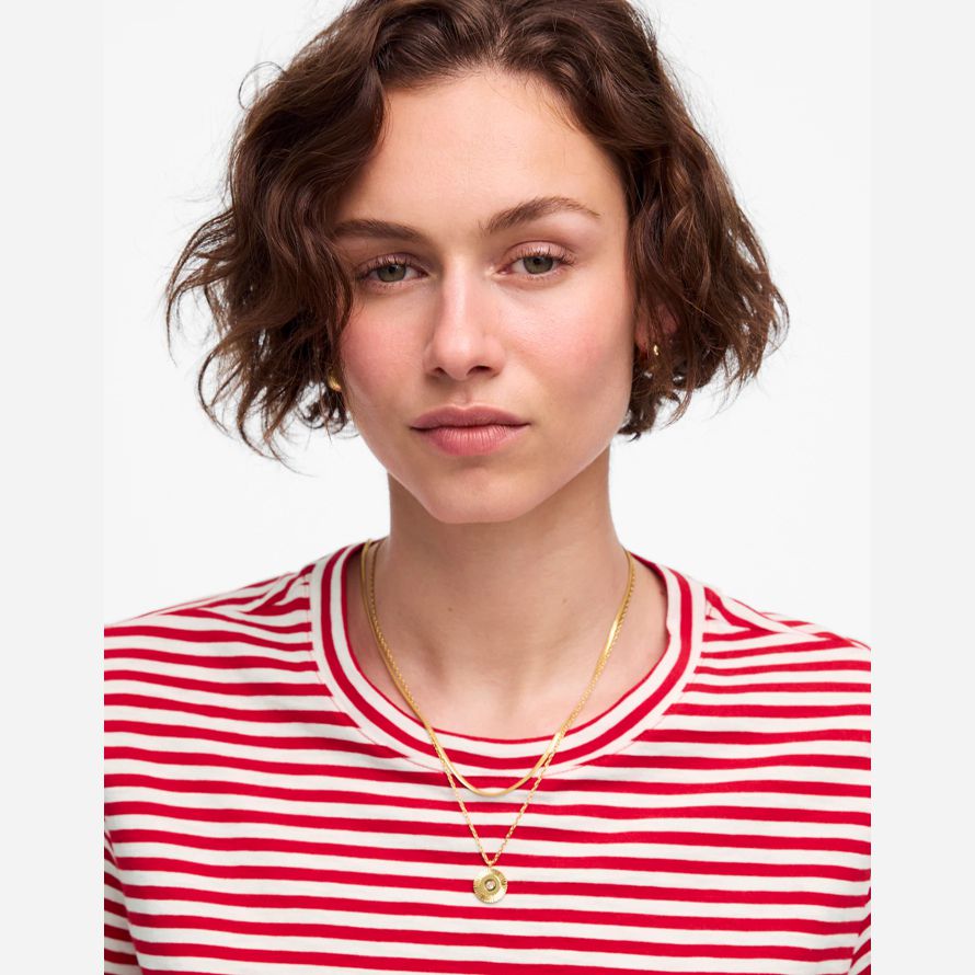 rot weiß damen madewell slub boxy-ernte-t-shirts