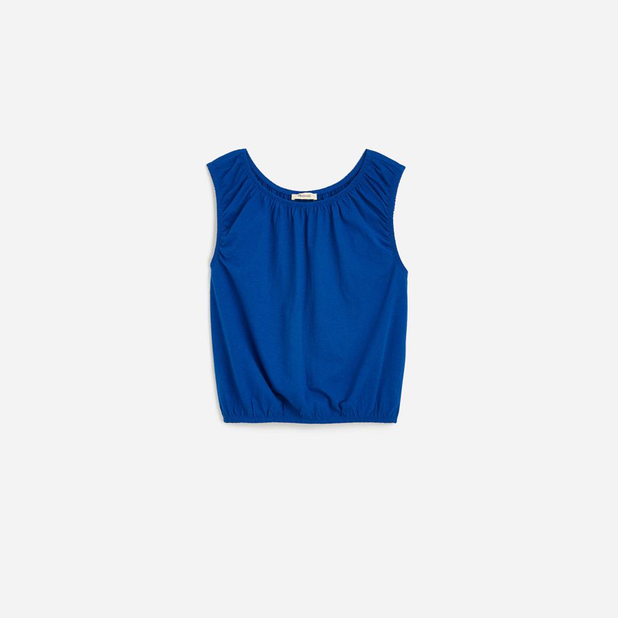 madewell boatneck bubble womens t-shirts blau