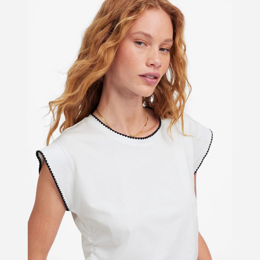 weiße madewell seite-cinch-muskel-womens t-shirts