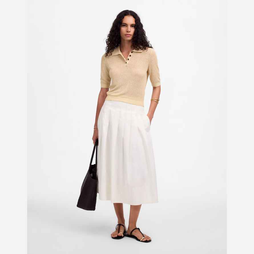 creme madewell kurzarm-polo-pullover womens t-shirts