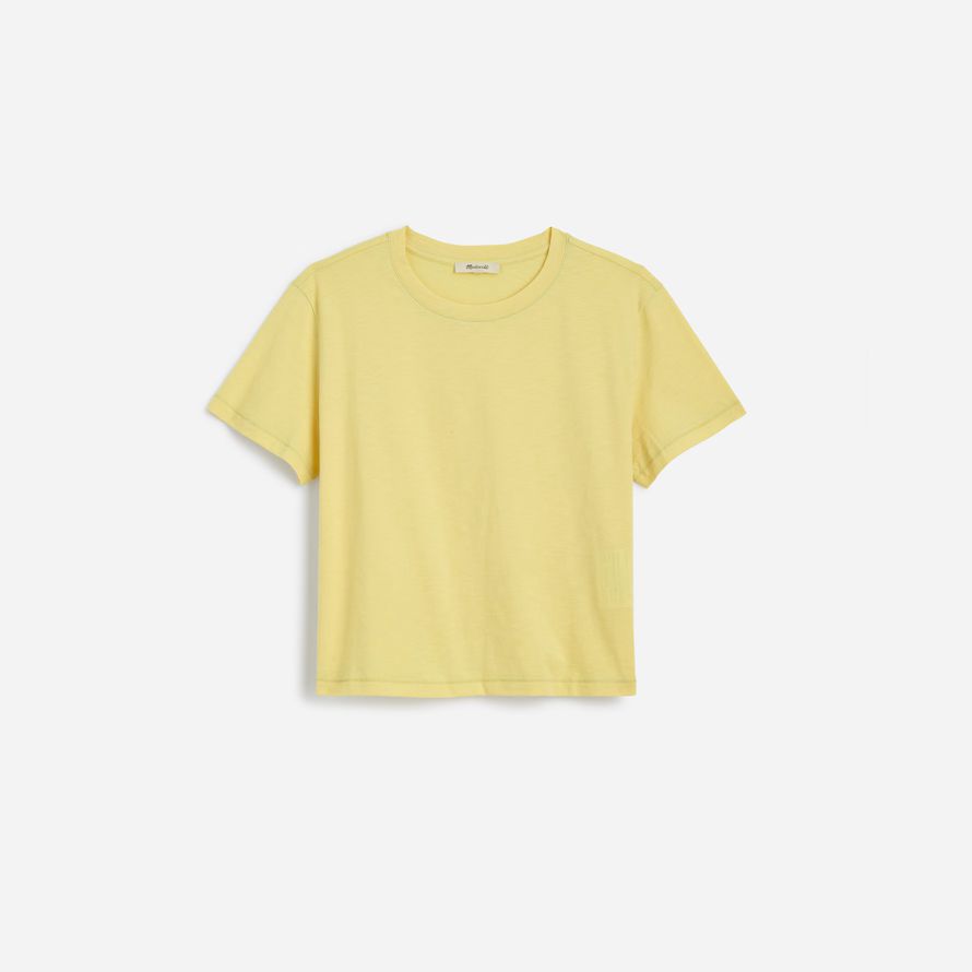 gelb madewell slub boxy-ernte frauen t-shirts