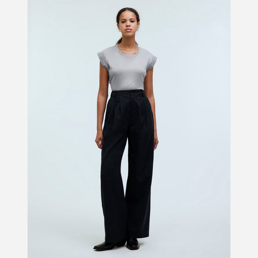 madewell seite-cinch muskel frauen t-shirts grau