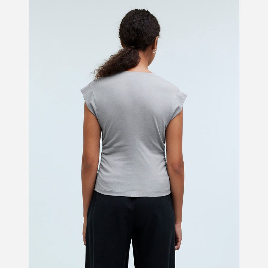 madewell seite-cinch muskel frauen t-shirts grau