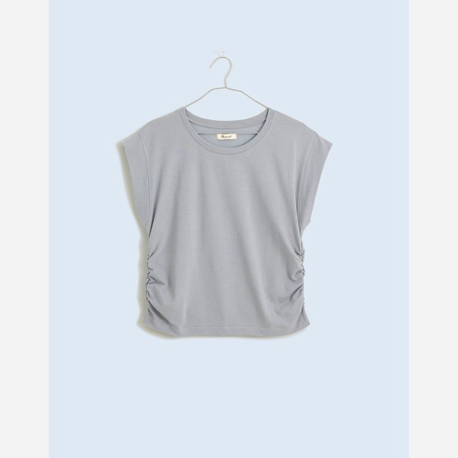 madewell seite-cinch muskel frauen t-shirts grau