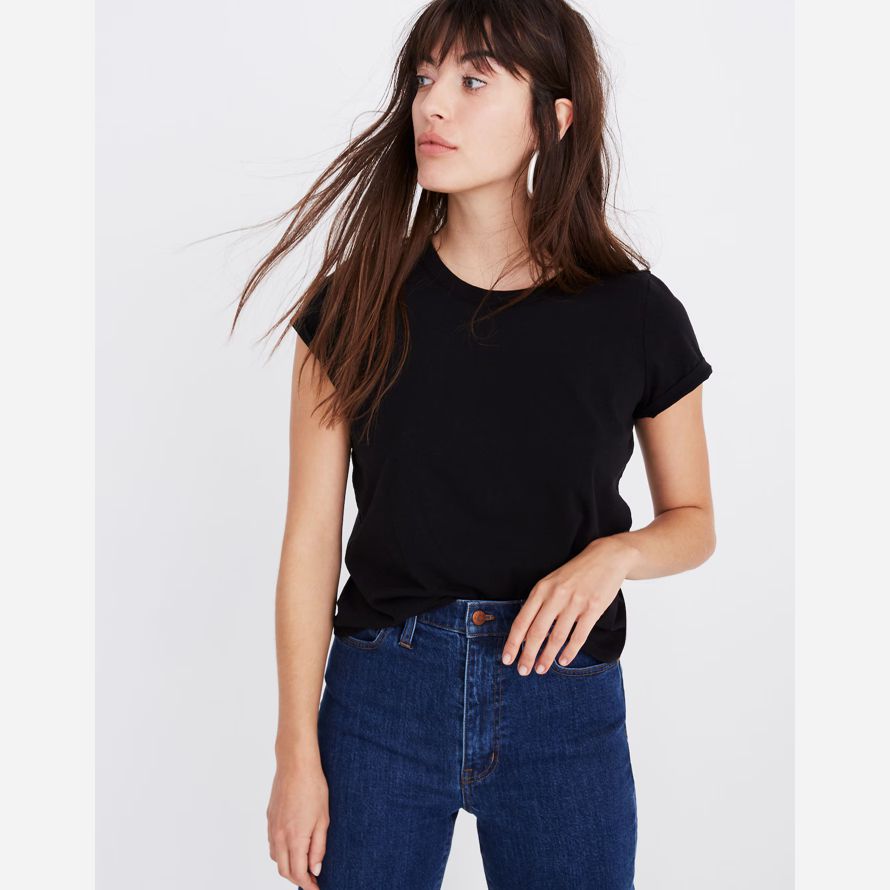 madewell northside vintage frauen t-shirts schwarz