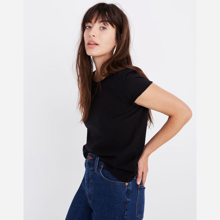 madewell northside vintage frauen t-shirts schwarz