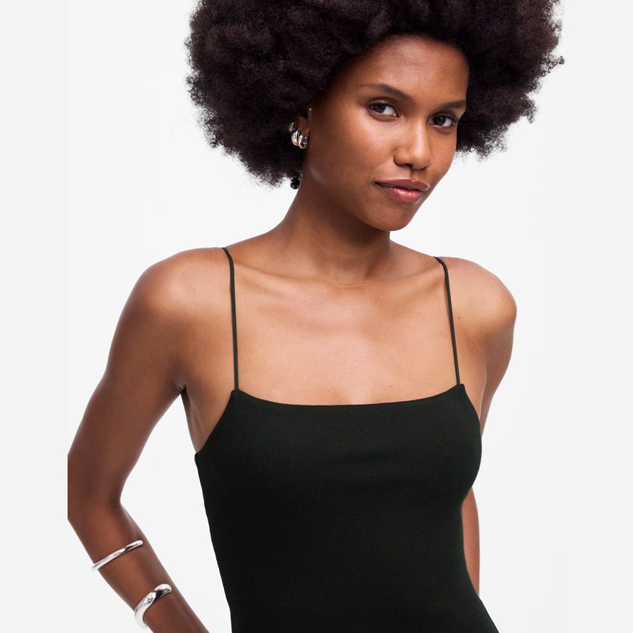 damen madewell squareneck-tank schwarz