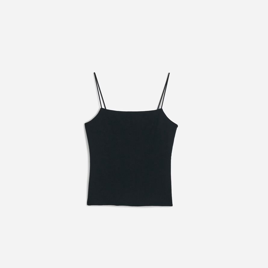 damen madewell squareneck-tank schwarz