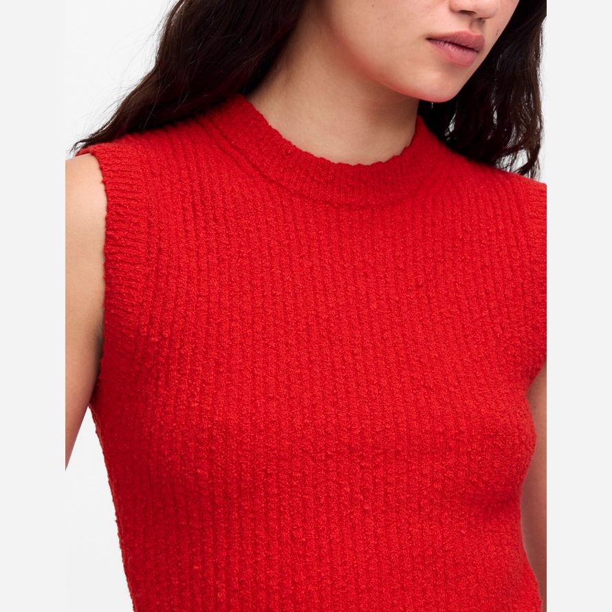 madewell boucl�-knit sweater womens tank rot