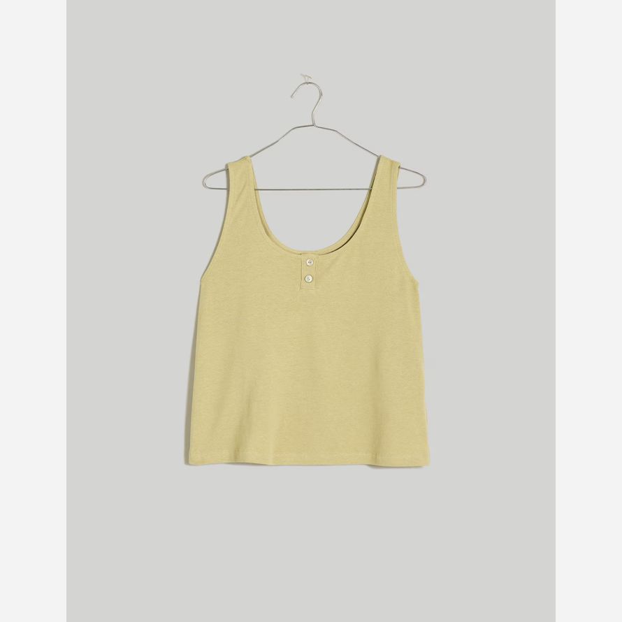 gelb madewell pointelle henley womens tank